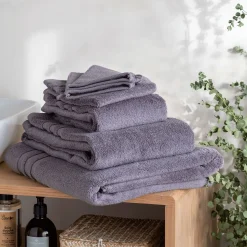 alinea Drap De Bain*Drap de bain bouclette en coton - anthracite 100x150cm Gris