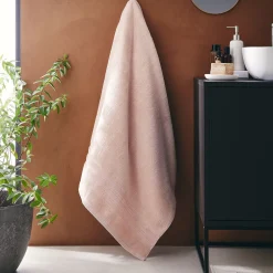 alinea Drap De Bain*Drap de bain bouclette en coton - grège 100x150cm Rose
