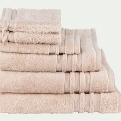 alinea Drap De Bain*Drap de bain bouclette en coton - grège 100x150cm Rose