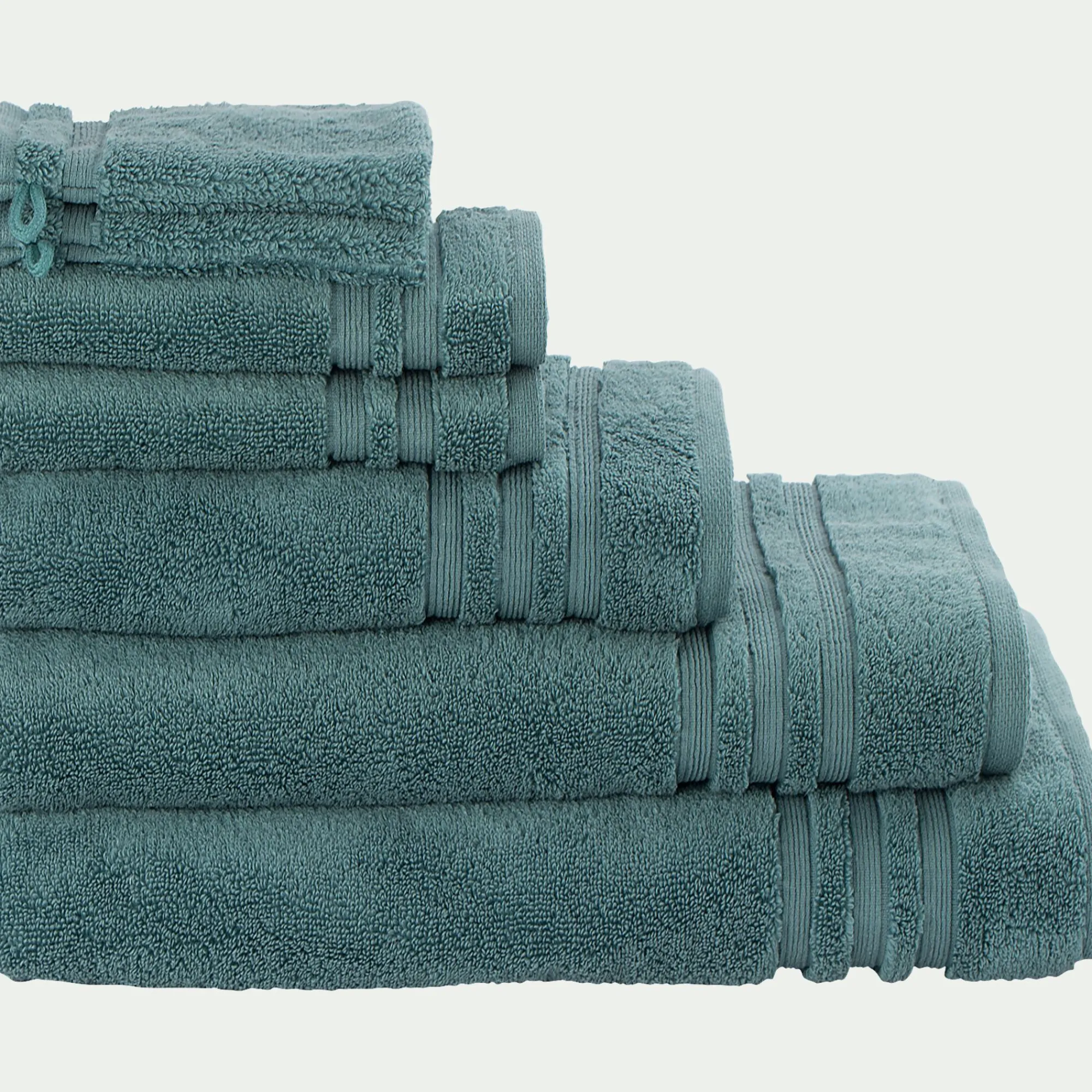 alinea Drap De Bain*Drap de bain bouclette en coton - 100x150cm Vert