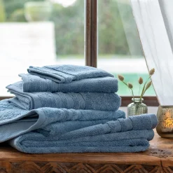 alinea Drap De Bain*Drap de bain bouclette en coton - autan 100x150cm Bleu