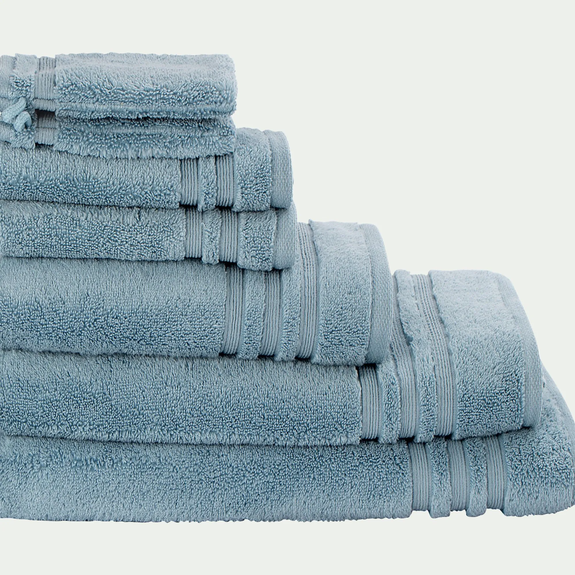 alinea Drap De Bain*Drap de bain bouclette en coton - autan 100x150cm Bleu
