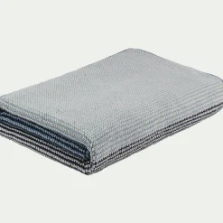 alinea Drap De Bain*Drap de bain bouclette jacquard en coton - 100x150cm Bleu