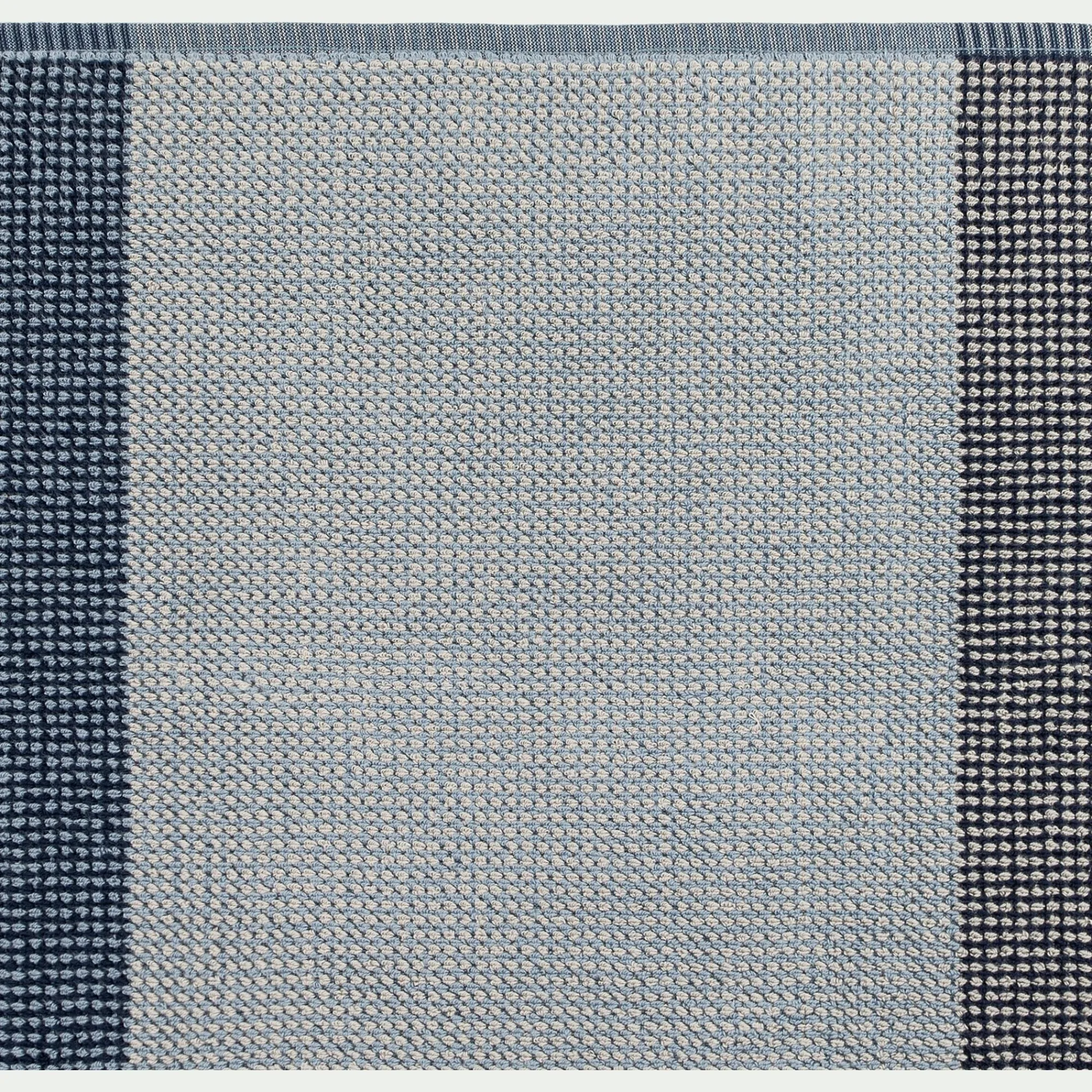 alinea Drap De Bain*Drap de bain bouclette jacquard en coton - 100x150cm Bleu