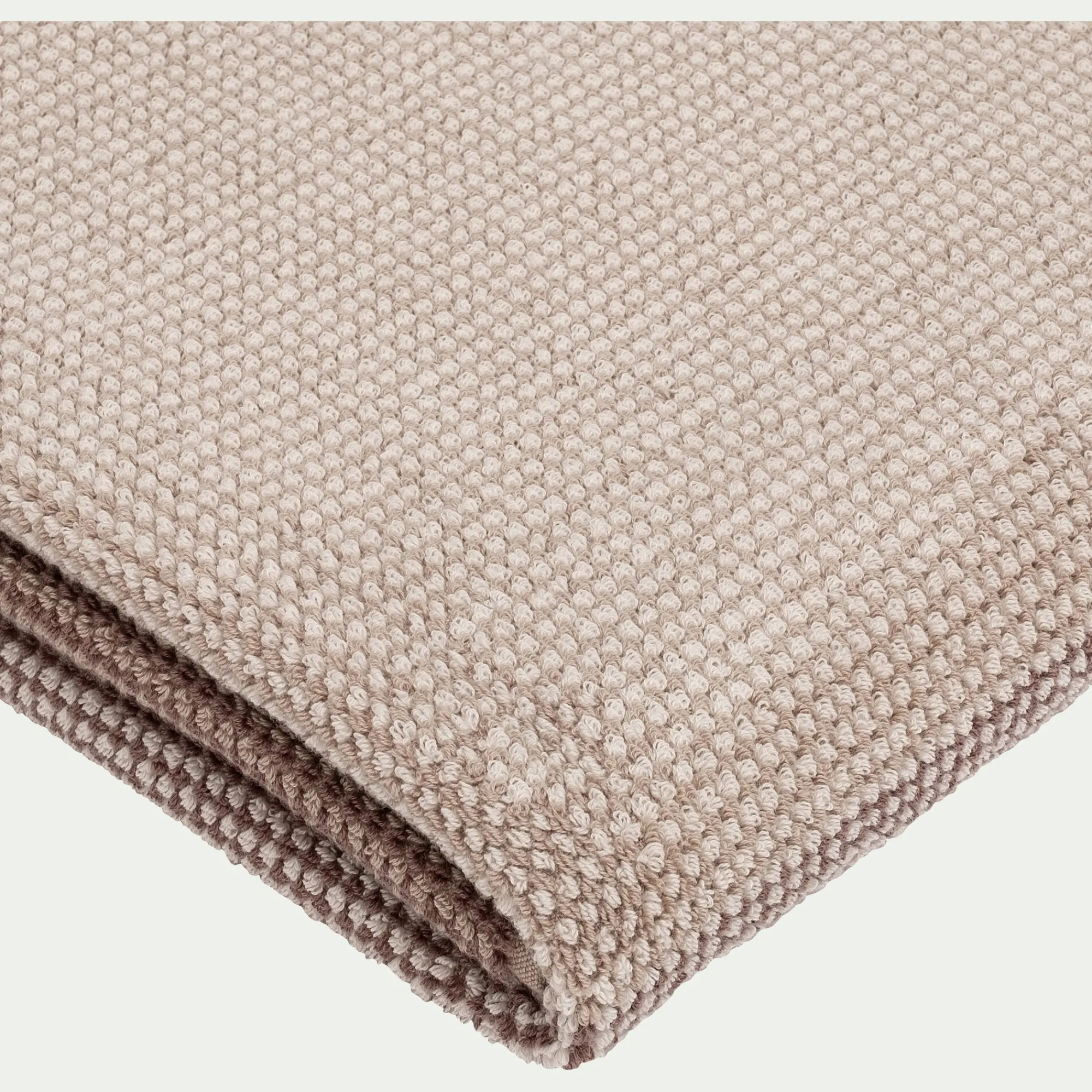 alinea Drap De Bain*Drap de bain bouclette jacquard en coton - alpilles 100x150cm Beige