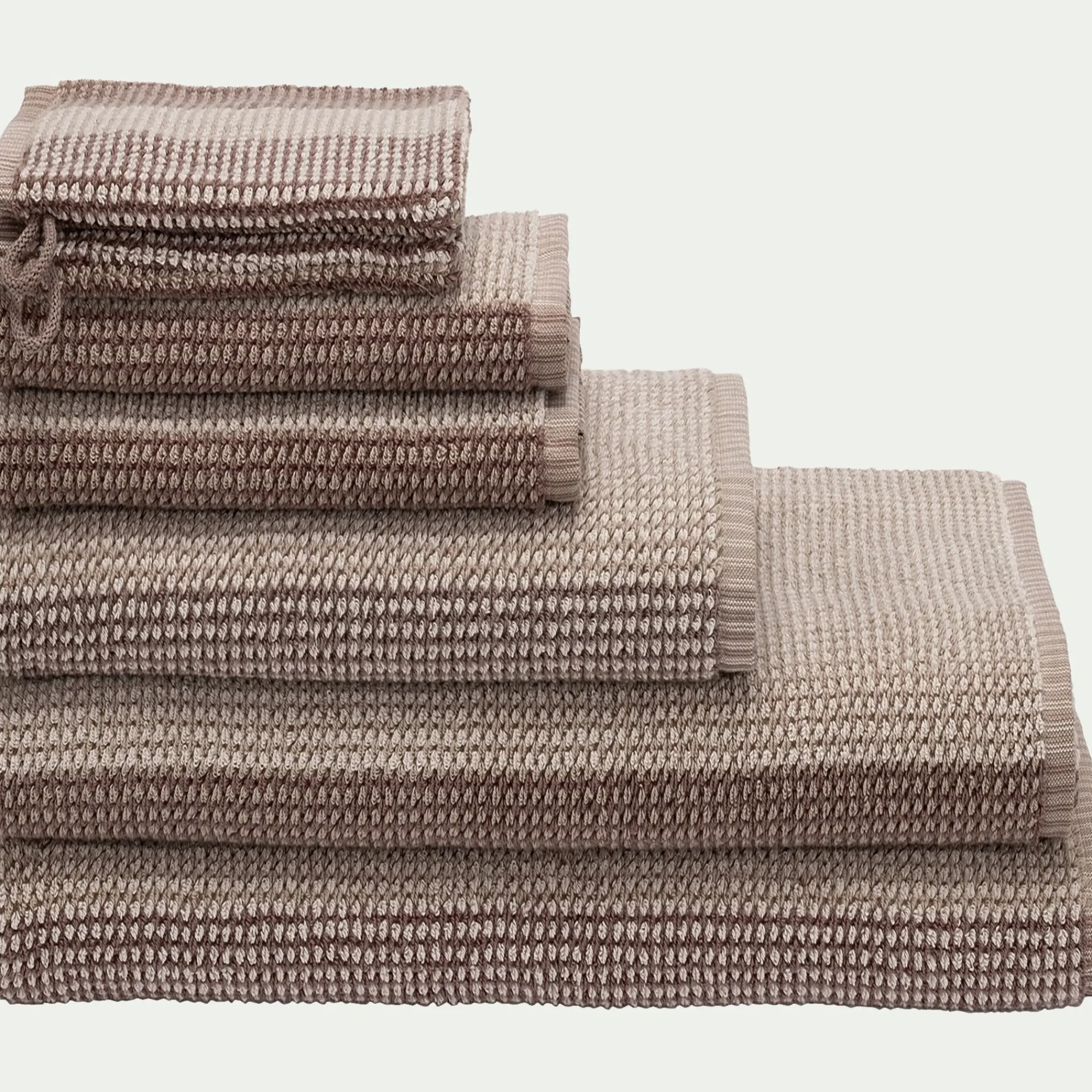 alinea Drap De Bain*Drap de bain bouclette jacquard en coton - alpilles 100x150cm Beige