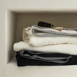 alinea Drap De Bain*Drap de bain brodé en coton - ventoux 100x150cm Blanc