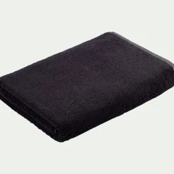 alinea Drap De Bain*Drap de bain brodé en coton - 100x150cm Noir