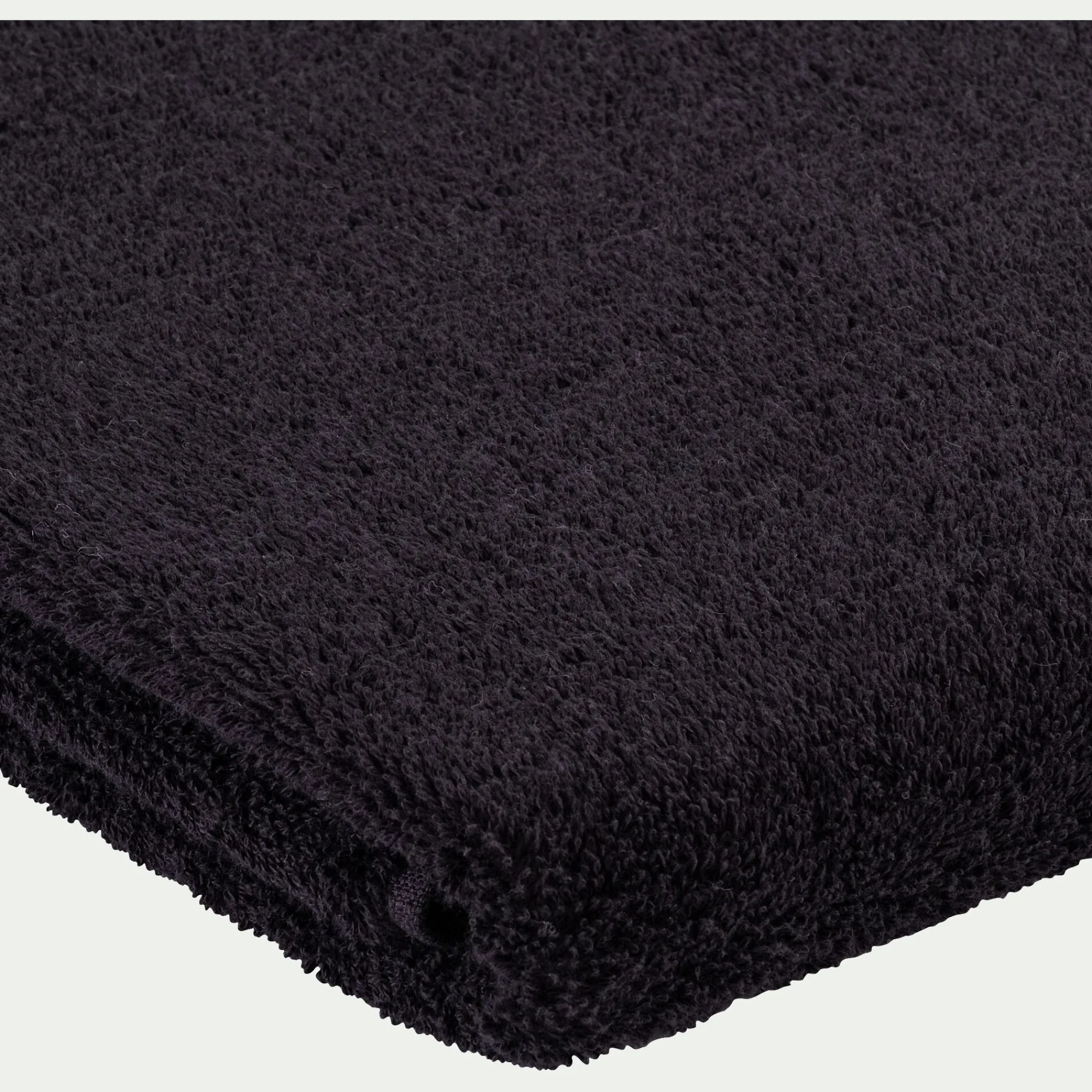 alinea Drap De Bain*Drap de bain brodé en coton - 100x150cm Noir