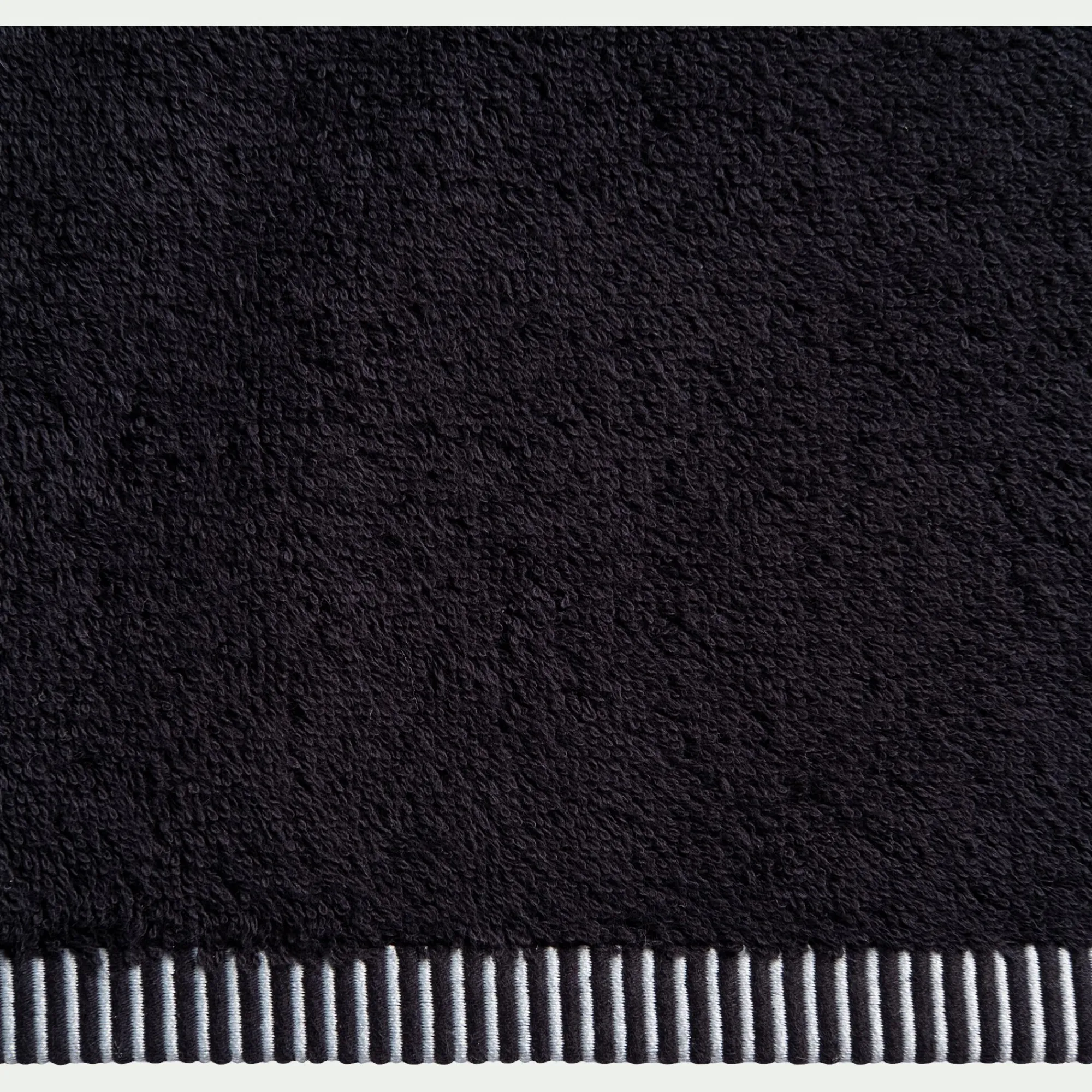 alinea Drap De Bain*Drap de bain brodé en coton - 100x150cm Noir