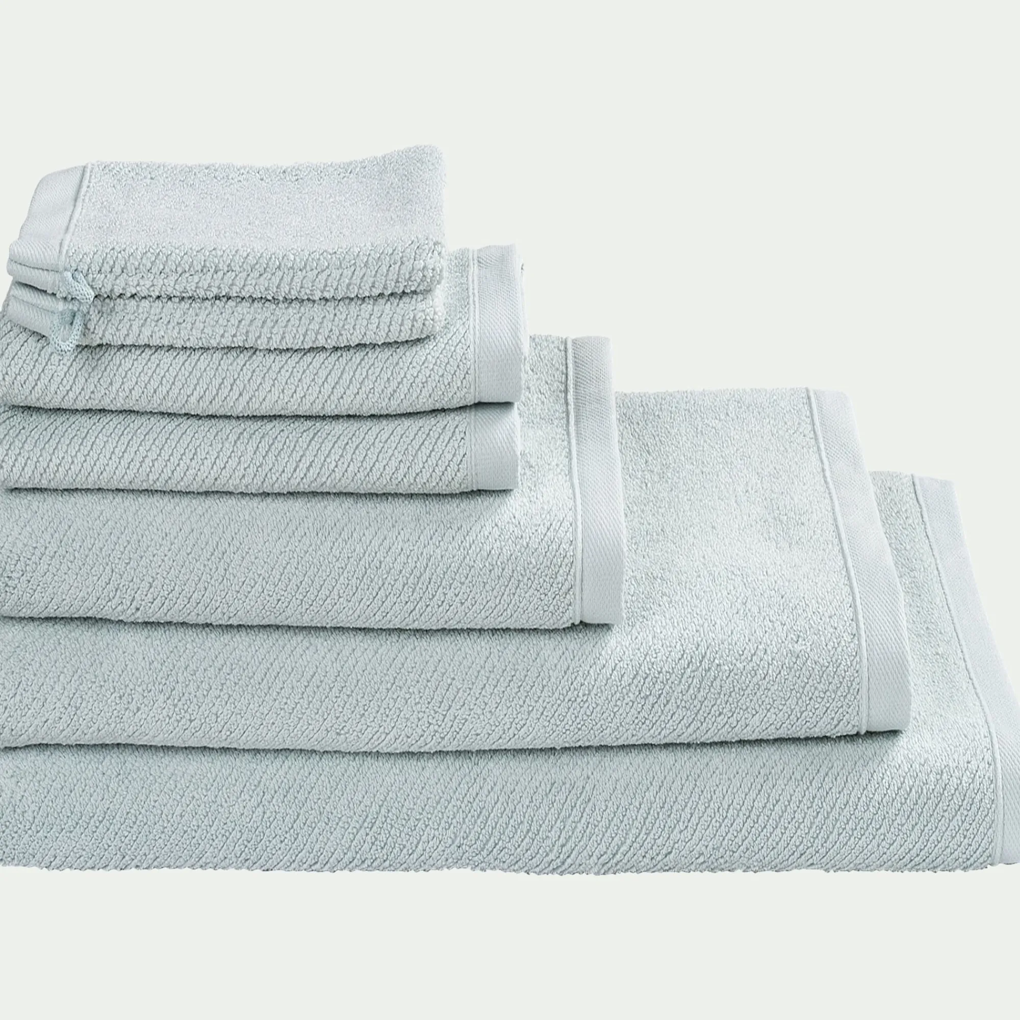 alinea Drap De Bain*Drap de bain en bouclettes de coton bio - 90x150cm Bleu