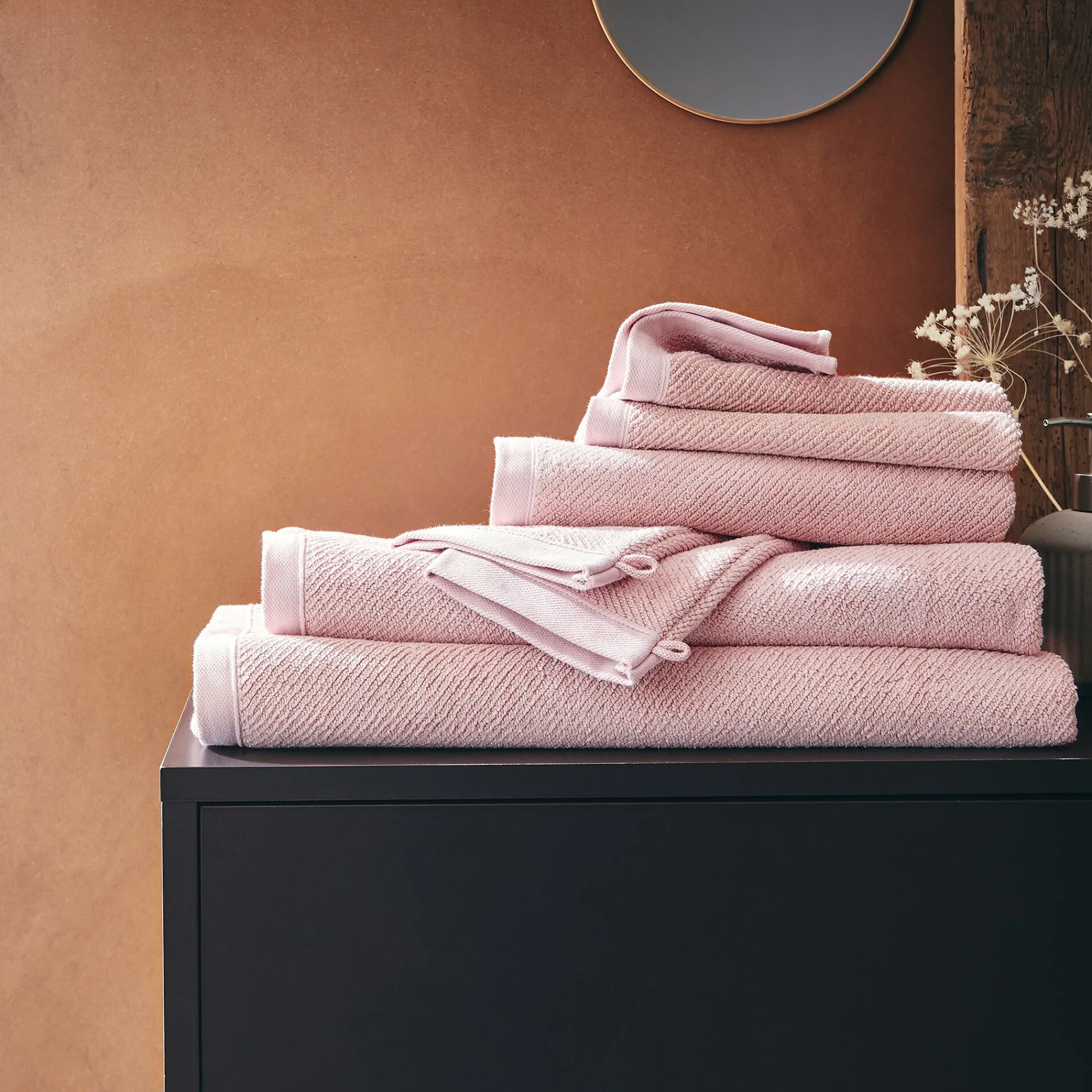 alinea Drap De Bain*Drap de bain en bouclettes de coton bio - rosa 90x150cm Rose