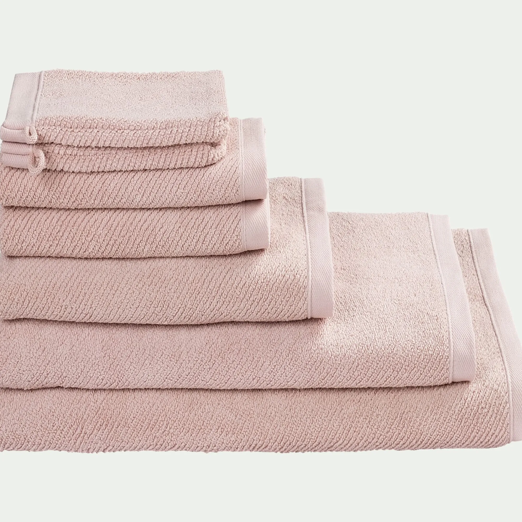 alinea Drap De Bain*Drap de bain en bouclettes de coton bio - rosa 90x150cm Rose