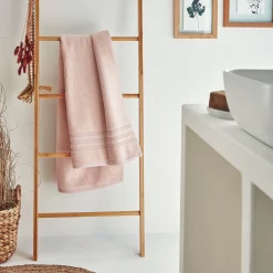 alinea Drap De Douche*Drap de douche bouclette en coton - grège 70x140cm Rose