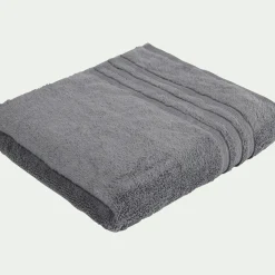 alinea Drap De Douche*Drap de douche bouclette en coton - anthracite 70x140cm Gris