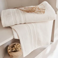 alinea Drap De Douche*Drap de douche bouclette en coton - ventoux 70x140cm Blanc