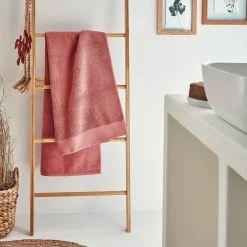 alinea Drap De Douche*Drap de douche en coton peigné - ricin 70x140cm Rouge