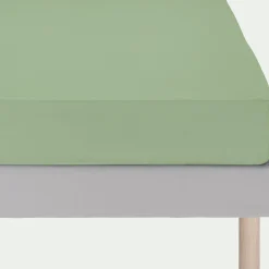 alinea Drap Housse*Drap housse en coton 140x200cm B30cm - pistache Vert