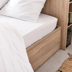 alinea Drap Housse*Drap housse en coton 90x200cm B25cm - Blanc