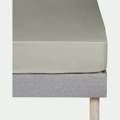 alinea Drap Housse*Drap housse en coton 160x200cm B30cm - olivier Vert
