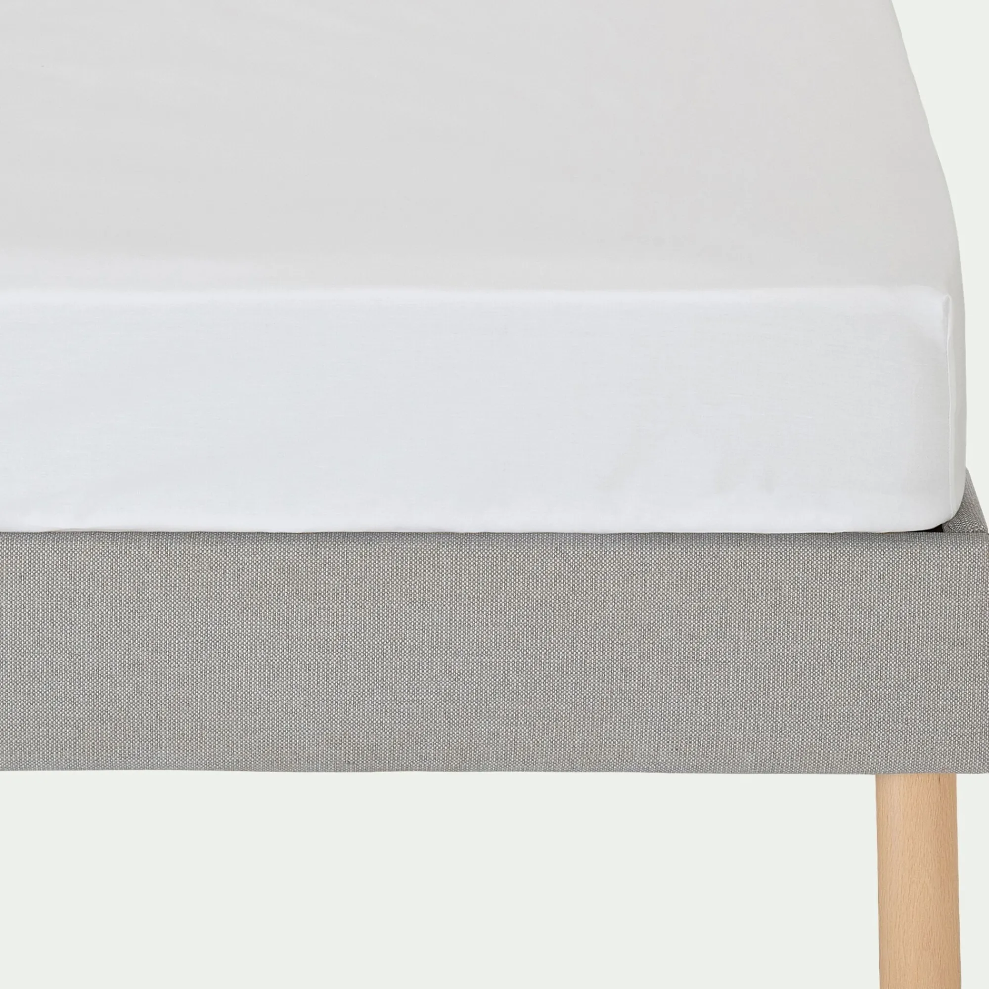 alinea Drap Housse*Drap housse en coton 140x200cm B30cm - Blanc