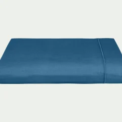 alinea Drap Plat*Drap plat en coton 180x300cm - figuerolles Bleu