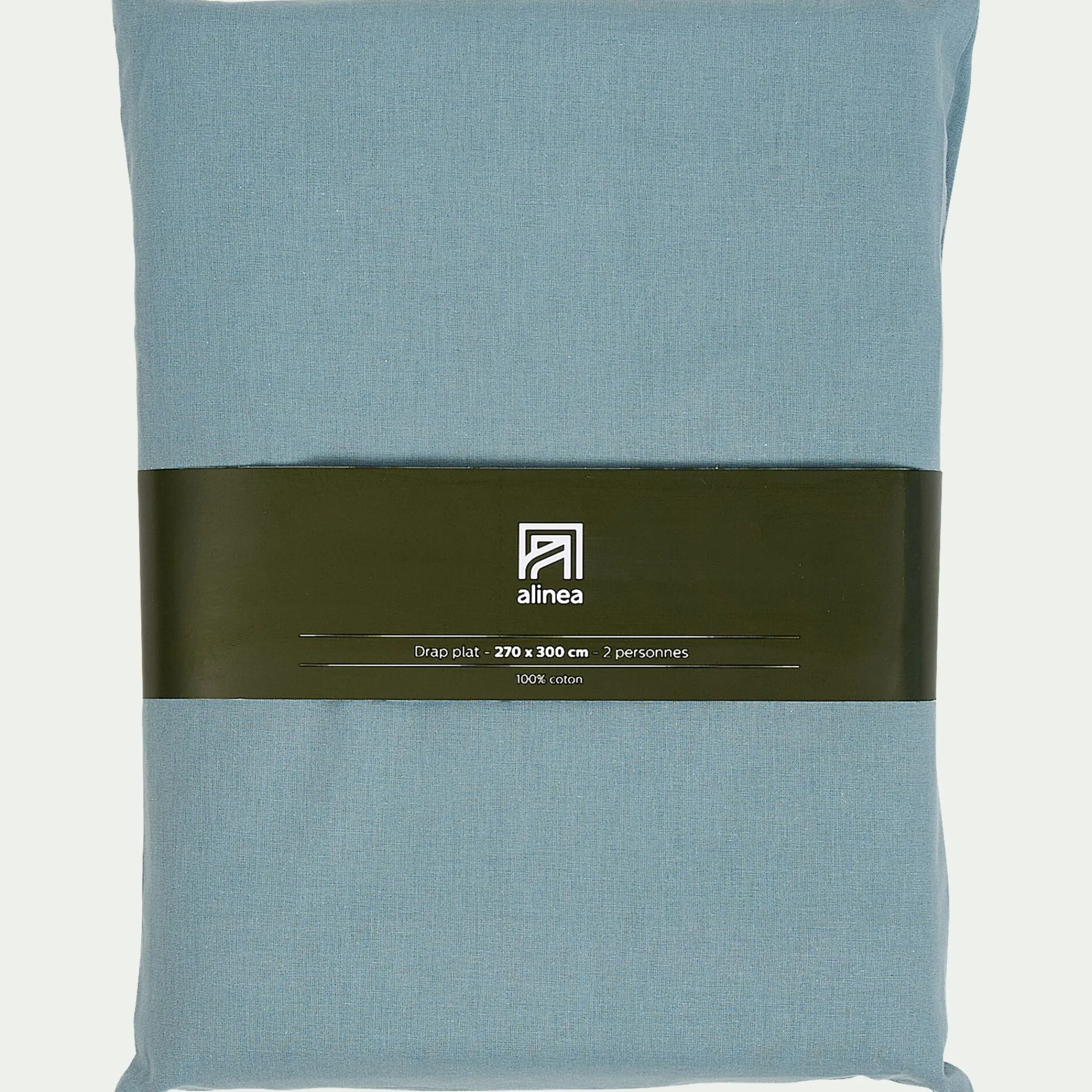 alinea Drap Plat*Drap plat en coton 270x300cm - calaluna Bleu
