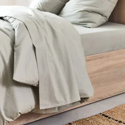 alinea Drap Plat*Drap plat en coton 270x300cm - olivier Vert