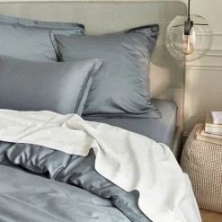 alinea Drap Plat*Drap plat en satin lavé 270x300cm - ventoux Blanc