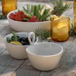 alinea Plat Et Vaisselle Apéro*Duo de bols apéritifs en porcelaine D12xL23,8cm - ventoux Blanc