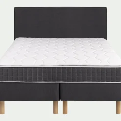 alinea Ensemble Matelas & Sommier|Lit Adulte*Ensemble matelas ressorts + sommier H24cm 2x100x200cm - anthracite Gris