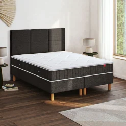 alinea Epeda|Ensemble Matelas & Sommier*Ensemble matelas ressorts+sommier ferme Epeda H68cm 2x80x200cm - Gris