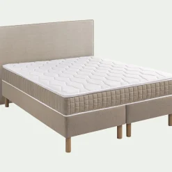 alinea Ensemble Matelas & Sommier|Lit Adulte*Ensemble matelas ressorts + sommier H24cm 2x80x200cm - roucas Beige