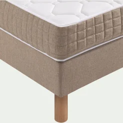 alinea Ensemble Matelas & Sommier|Lit Adulte*Ensemble matelas ressorts + sommier H24cm 2x80x200cm - roucas Beige