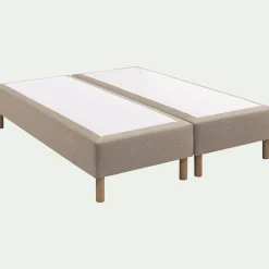 alinea Ensemble Matelas & Sommier|Lit Adulte*Ensemble matelas ressorts + sommier H24cm 2x80x200cm - roucas Beige
