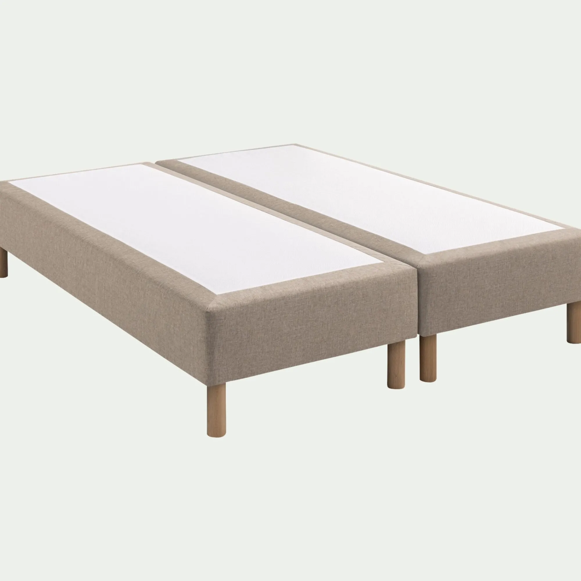 alinea Ensemble Matelas & Sommier|Lit Adulte*Ensemble matelas ressorts + sommier H24cm 2x80x200cm - roucas Beige