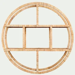 alinea Étagère Murale*Etagère murale ronde en rotin - D79cm Naturel