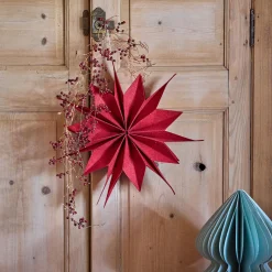 alinea Suspension De Noël|Décoration À Suspendre*Etoile à suspendre en feutrine D40cm - Rouge