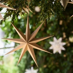 alinea Suspension De Noël|Décoration À Suspendre*Etoile à suspendre en papier D30cm - Beige