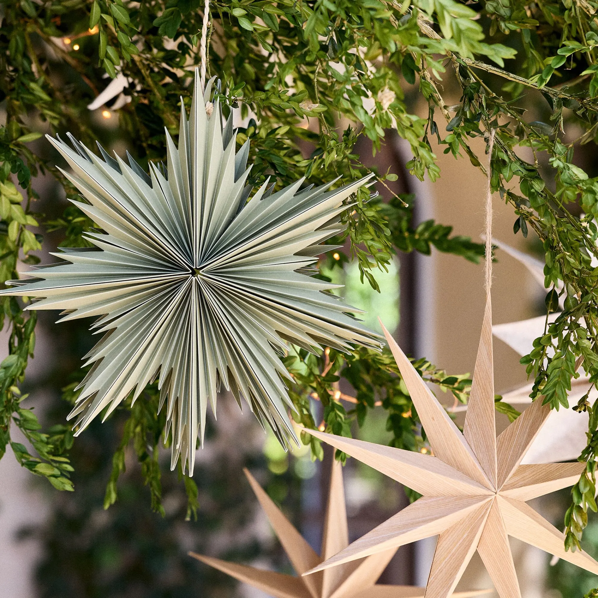 alinea Suspension De Noël|Décoration À Suspendre*Etoile à suspendre en papier D30cm - Vert