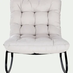 alinea Pouf Exterieur|Fauteuil De Jardin*Fauteuil à bascule de jardin en acier - roucas Beige