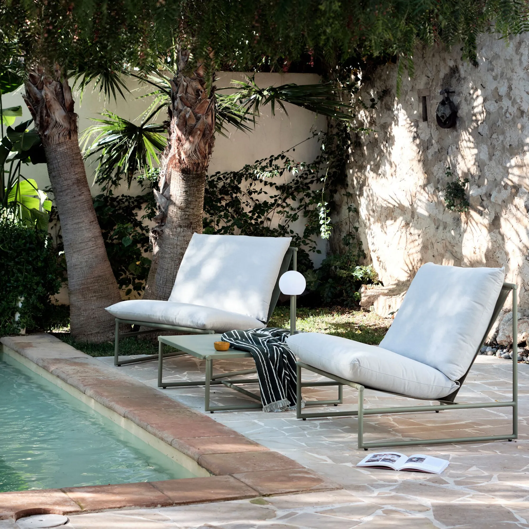alinea Fauteuil De Jardin*Fauteuil de jardin en aluminium - cèdre Vert
