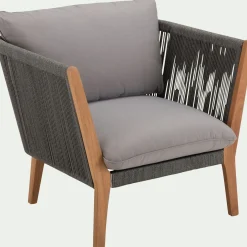 alinea Fauteuil De Jardin*Fauteuil de jardin en cordes - vésuve Gris