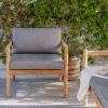 alinea Pouf Exterieur|Fauteuil De Jardin*Fauteuil de jardin en teck recyclé - gris