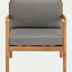alinea Pouf Exterieur|Fauteuil De Jardin*Fauteuil de jardin en teck recyclé - gris