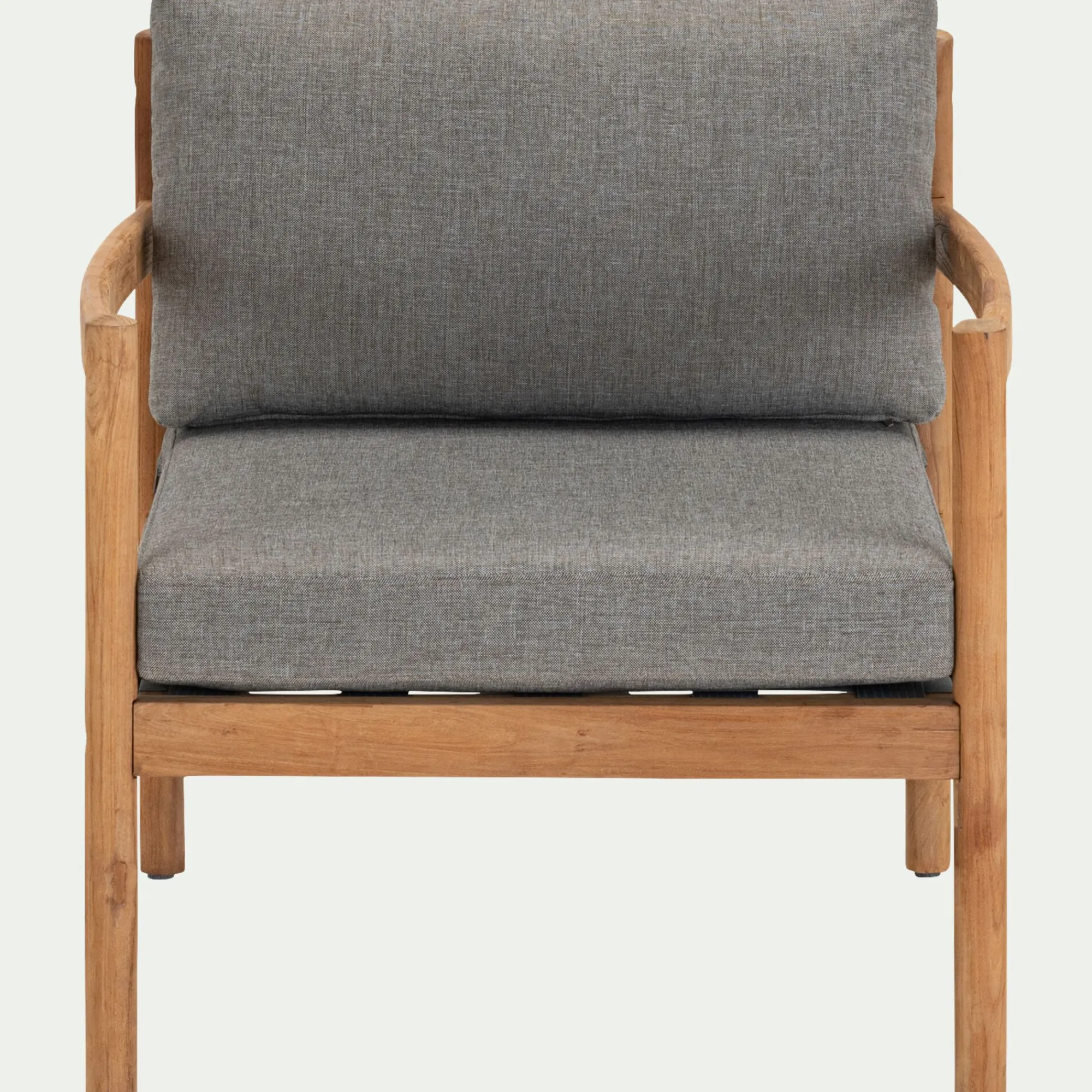 alinea Pouf Exterieur|Fauteuil De Jardin*Fauteuil de jardin en teck recyclé - gris