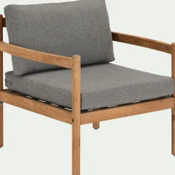 alinea Pouf Exterieur|Fauteuil De Jardin*Fauteuil de jardin en teck recyclé - gris