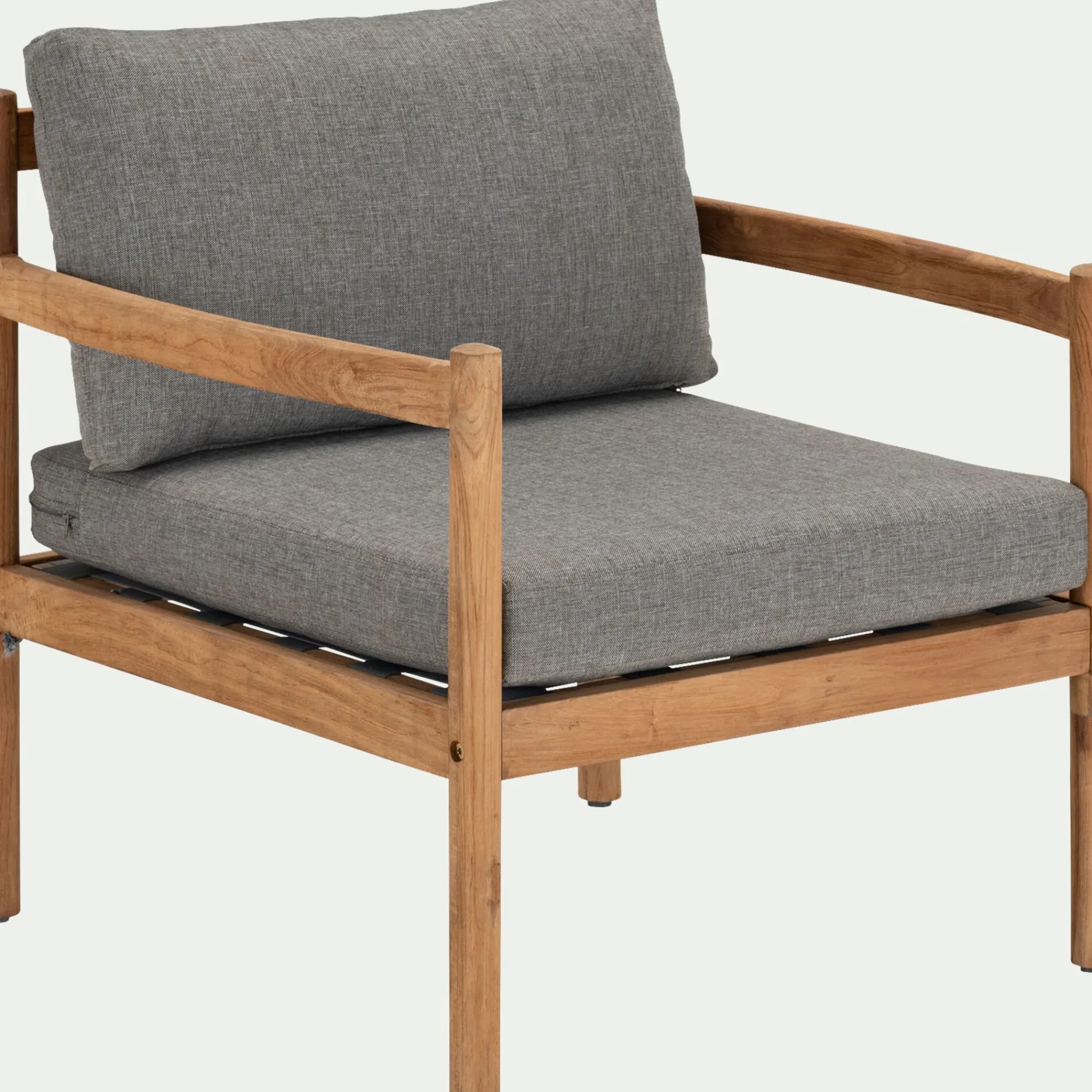 alinea Pouf Exterieur|Fauteuil De Jardin*Fauteuil de jardin en teck recyclé - gris