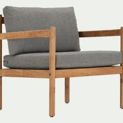 alinea Pouf Exterieur|Fauteuil De Jardin*Fauteuil de jardin en teck recyclé - gris