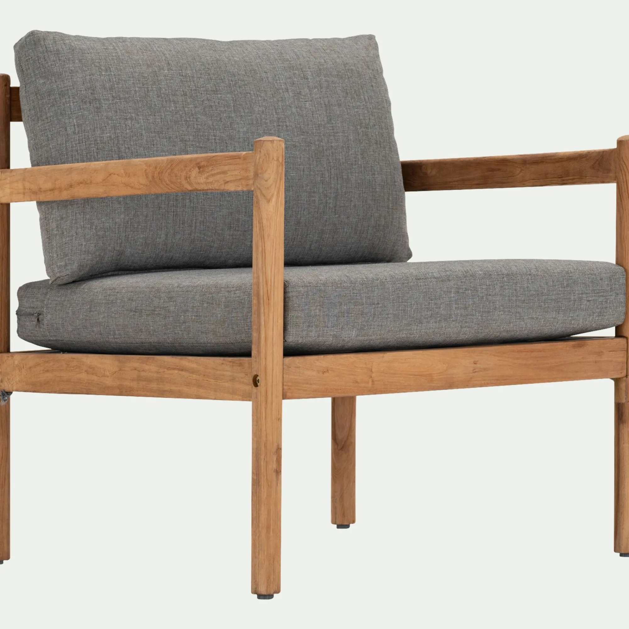 alinea Pouf Exterieur|Fauteuil De Jardin*Fauteuil de jardin en teck recyclé - gris